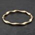 Pre-Owned 9ct Yellow Gold Twist Hinged Bangle 41211467