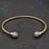 Pre-Owned 9ct Two Colour Gold Cubic Zirconia Set Torque Bangle 41211476