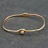 Pre-Owned 14ct Yellow Gold 0.10ct Diamond Set Hinged Bangle 41211492