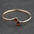 Pre-Owned 9ct Yellow Gold Garnet & 0.02ct Diamond Standard Torque Bangle 41211493