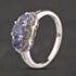 Pre-Owned Sterling Silver Tanzanite & White Topaz Dress Ring 41251670