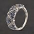 Pre-Owned Sterling Silver Blue Cubic Zirconia Band Ring 41251687