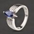 Pre-Owned Sterling Silver Tanzanite & White Cubic Zirconia Marquise Shape Dress Ring 41251691