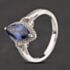 Pre-Owned Sterling Silver Purple & White Cubic Zirconia Marquise Shape Cluster Ring 41251692