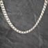 Pre-Owned Silver Half Frosted Link 18 Inch Curb Chain 41251722