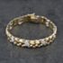 Pre-Owned 14ct Two Colour Gold Cubic Zirconia Set Woven Link 7.5 Inch Bracelet 41281450