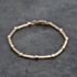 Pre-Owned 9ct Yellow Gold Diamond & Sapphire Articulating 6.5 Inch Bar Bracelet 41281637