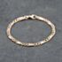 Pre-Owned 9ct Yellow Gold 2+1 Fancy Link 7.5 Inch Figaro Chain Bracelet 41281661