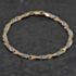 Pre-Owned 9ct Two Colour Gold Fancy Twist 7.5 Inch Link Chain Bracelet 41281727