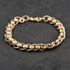 Pre-Owned 9ct Yellow Gold Roller Ball 8 Inch Curb Chain Bracelet 41281760