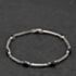 Pre-Owned 18ct White Gold Sapphire & Cubic Zirconia Bar 7.25 Inch Bracelet 41281780