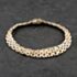 Pre-Owned 9ct Two Colour Gold Graduating 7 Inch Panther Link Chain Bracelet 41281787