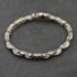 Pre-Owned 9ct Two Colour Gold Brilliant Cut Diamond Bar And Cross 7.25 Inch Bracelet 41281797