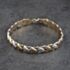 Pre-Owned 9ct Two Colour Gold Patterned Cross Design 7.5 Inch Chain Bracelet 41281875