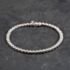 Pre-Owned 9ct White Gold Diamond Rubover Set 7 Inch Tennis Bracelet 41281887