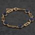 Pre-Owned 9ct Yellow Gold Lapis Lazuli Oval Fancy 7 Inch Bracelet 41281956