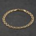Pre-Owned 9ct Two Colour Gold 7.5 Inch Double Curb Chain Bracelet 41281957