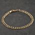Pre-Owned 9ct Two Colour Gold 7.5 Inch Curb Chain Bracelet 41281958