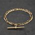 Pre-Owned 9ct Yellow Gold 7.25 Inch Figaro T-Bar Bracelet 41281963