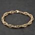 Pre-Owned 9ct Yellow Gold Twisted 8 Inch Curb Chain Bracelet 41281966