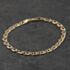 Pre-Owned 9ct Two Colour Gold Double 7.5 Inch Curb Chain Bracelet 41281972