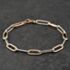 Pre-Owned 9ct Two Colour Gold 7.25 Inch Belcher Chain Bracelet 41281976