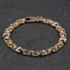 Pre-Owned 9ct Two Colour Gold Flat 8 Inch Byzantine Chain Bracelet 41282000