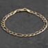 Pre-Owned 9ct Yellow Gold 3+1 Link 7.5 Inch Figaro Chain Bracelet 41282018