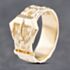 Pre-Owned Vintage 9ct Yellow Gold Bark Effect Buckle Ring 41341764