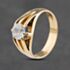 Pre-Owned Vintage 9ct Yellow Gold Cubic Zirconia Signet Ring 41341913