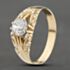 Pre-Owned 9ct Yellow Gold Cubic Zirconia Single Stone Signet Ring 41342017