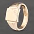 Pre-Owned Vintage 9ct Yellow Gold Part Engraved Square Signet Ring 41342128