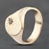 Pre-Owned 9ct Yellow Gold Diamond Set Oval Signet Ring 41342143