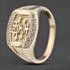 Pre-Owned 9ct Yellow Gold Diamond Chinese Writing Signet Ring 41342188
