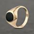 Pre-Owned 9ct Yellow Gold Bloodstone Oval Signet Ring 41342263