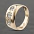 Pre-Owned 9ct Yellow Gold Cubic Zirconia Three Stone Ring 41342266