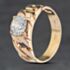 Pre-Owned 9ct Yellow Gold Cubic Zirconia Chain Link Shoulders Signet Ring 41342286