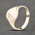 Pre-Owned 9ct Yellow Gold Oval Half Engraved Signet Ring 41342361