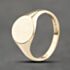 Pre-Owned 9ct Yellow Gold Oval Signet Ring 41342364