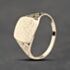 Pre-Owned 9ct Yellow Gold Cushion Part Engraved Open Work Shoulders Signet Ring 41342365