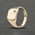 Pre-Owned 9ct Yellow Gold Cubic Zirconia Set Cushion Shape Signet Ring 41342379