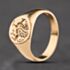 Pre-Owned 9ct Yellow Gold Welsh Dragon Signet Ring 41342404