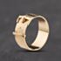 Pre-Owned 9ct Yellow Gold Brushed Finish Buckle Ring 41342434