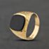 Pre-Owned 9ct Yellow Gold Onyx Oblong Signet Ring 41342470