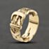 Pre-Owned 9ct Yellow Gold Patterned Buckle Ring 41342483