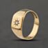 Pre-Owned Vintage 9ct Yellow Gold Diamond Signet Ring 41342498