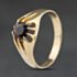 Pre-Owned 9ct Yellow Gold Garnet Single Stone Signet Ring 41342515
