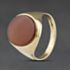 Pre-Owned 9ct Yellow Gold Carnelian Oval Signet Ring 41342519