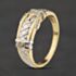 Pre-Owned 9ct Two Colour Gold Diamond Buckle Ring 41342528