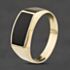 Pre-Owned 9ct Yellow Gold Onyx Oblong Signet Ring 41342535